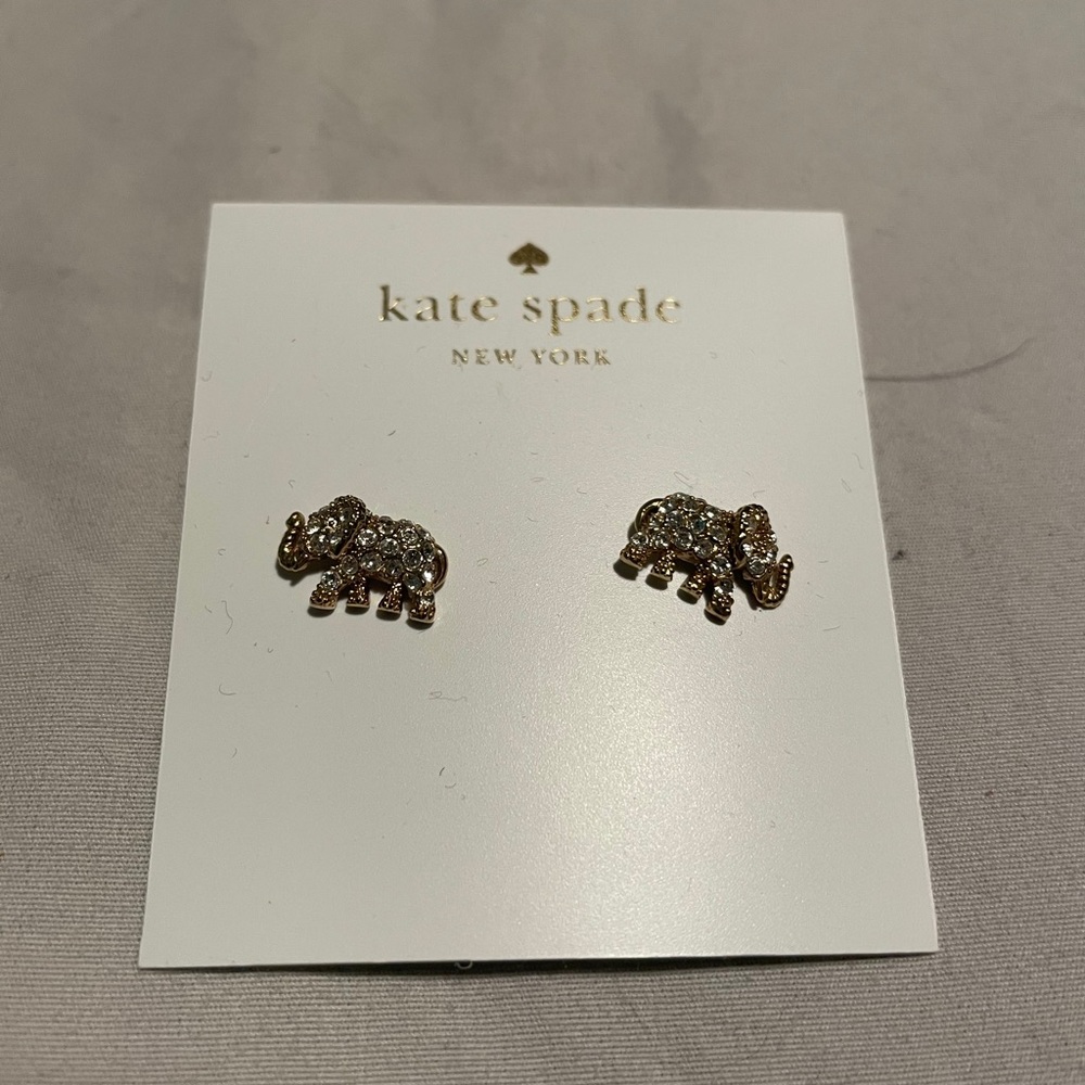 NWT Kate Spade Elephant Studs